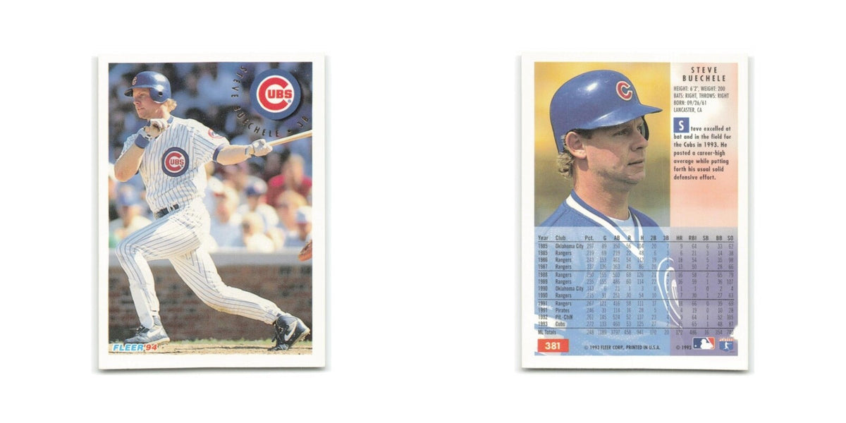 Steve Buechele 1994 Fleer #381 Chicago Cubs Baseball Card NM
