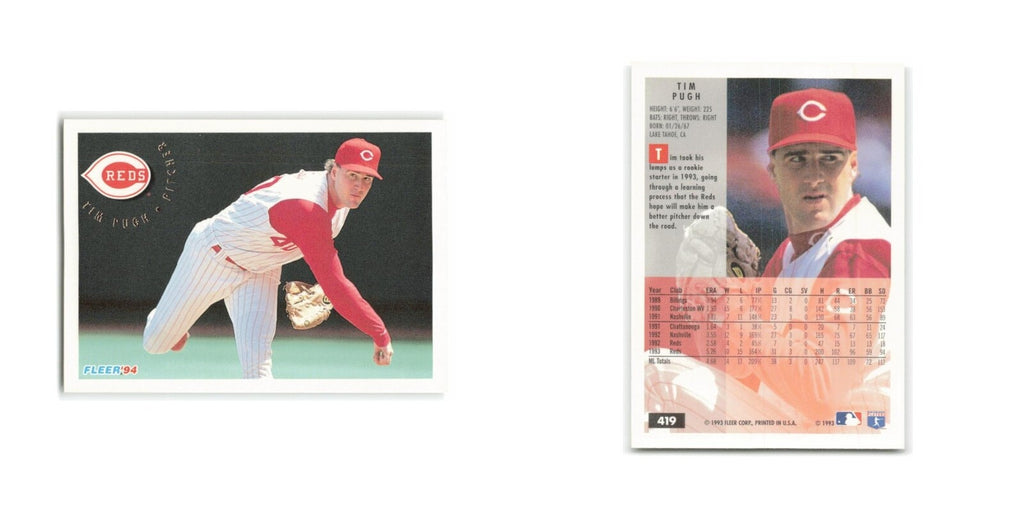 Tim Pugh 1994 Fleer #419 Cincinnati Reds Baseball Card NM