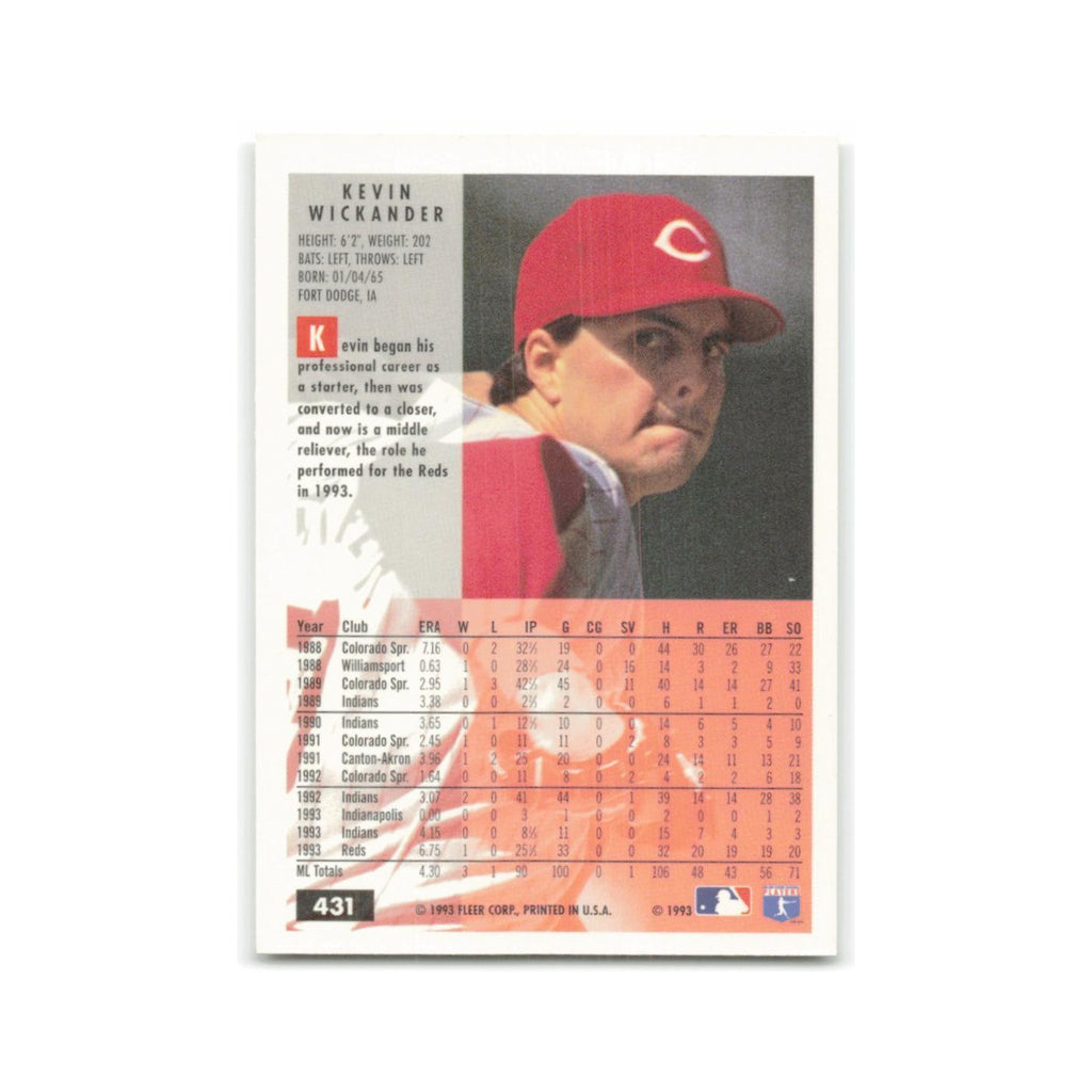 Kevin Wickander 1994 Fleer #431 Cincinnati Reds Baseball Card NM