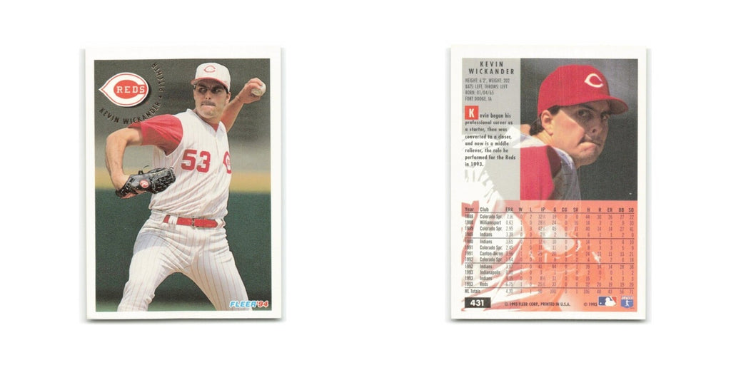 Kevin Wickander 1994 Fleer #431 Cincinnati Reds Baseball Card NM