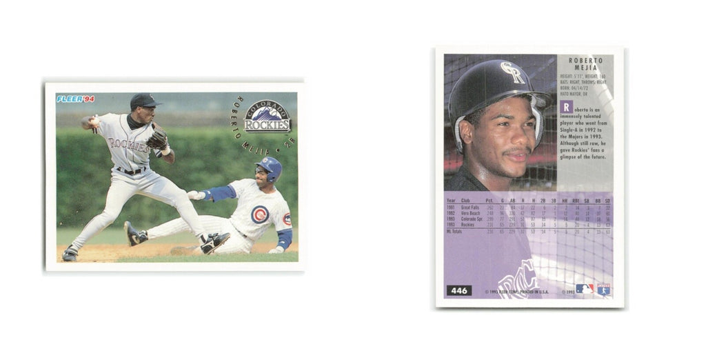 Roberto Mejia 1994 Fleer #446 Colorado Rockies Baseball Card NM