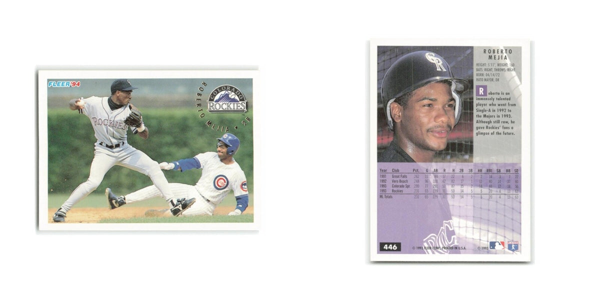 Roberto Mejia 1994 Fleer #446 Colorado Rockies Baseball Card NM