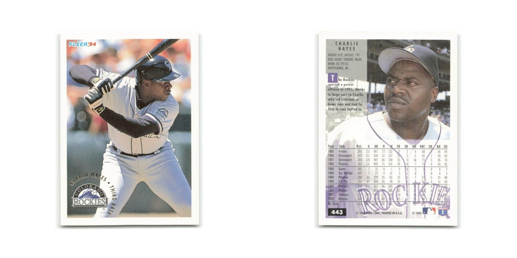 Charlie Hayes 1994 Fleer #443 Colorado Rockies Baseball Card NM