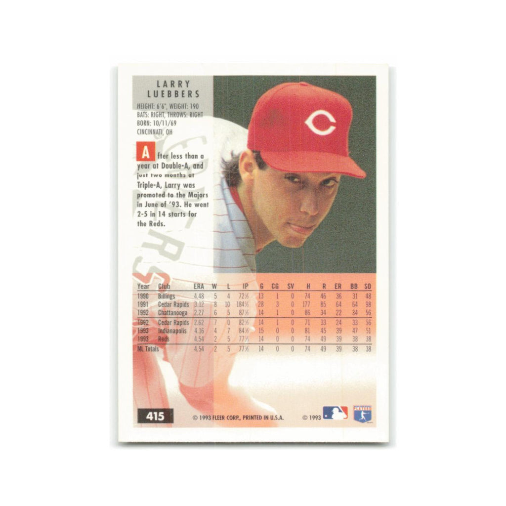 Larry Luebbers 1994 Fleer #415 Cincinnati Reds Baseball Card NM