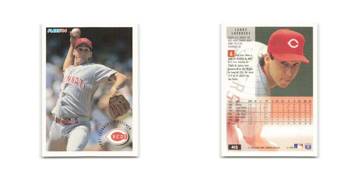 Larry Luebbers 1994 Fleer #415 Cincinnati Reds Baseball Card NM