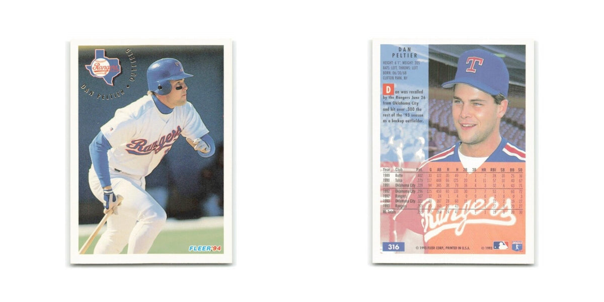 Dan Peltier 1994 Fleer #316 Texas Rangers Baseball Card NM