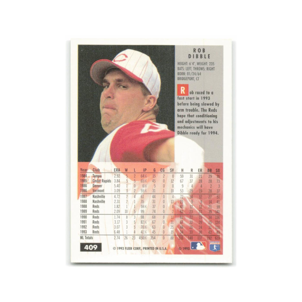 Rob Dibble 1994 Fleer #409 Cincinnati Reds Baseball Card NM