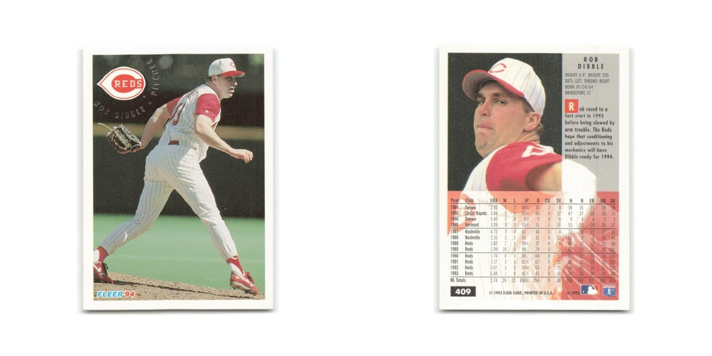 Rob Dibble 1994 Fleer #409 Cincinnati Reds Baseball Card NM
