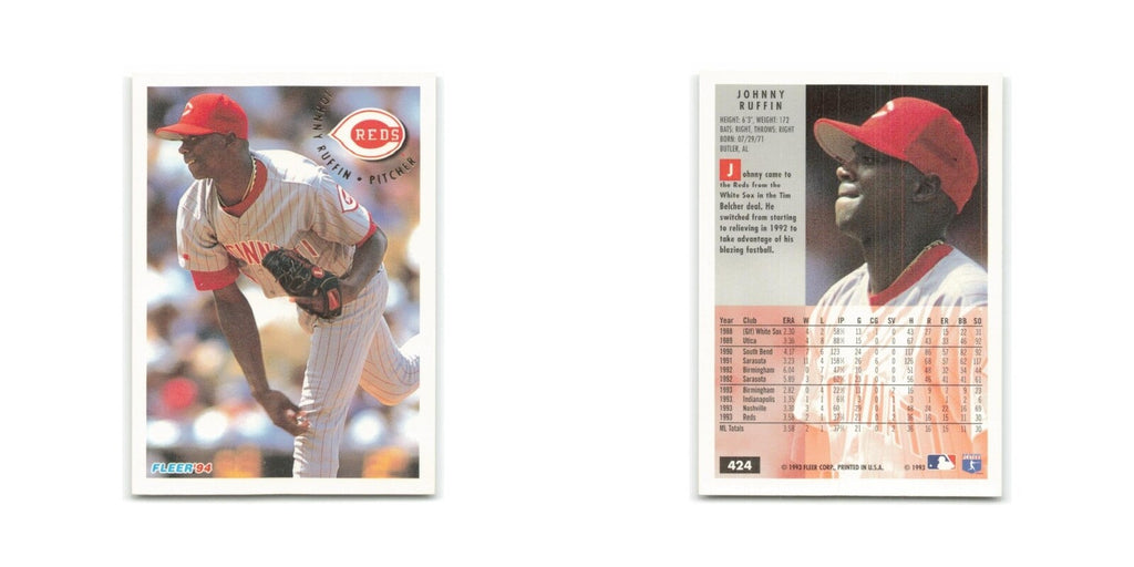 Johnny Ruffin 1994 Fleer #424 Cincinnati Reds Baseball Card NM