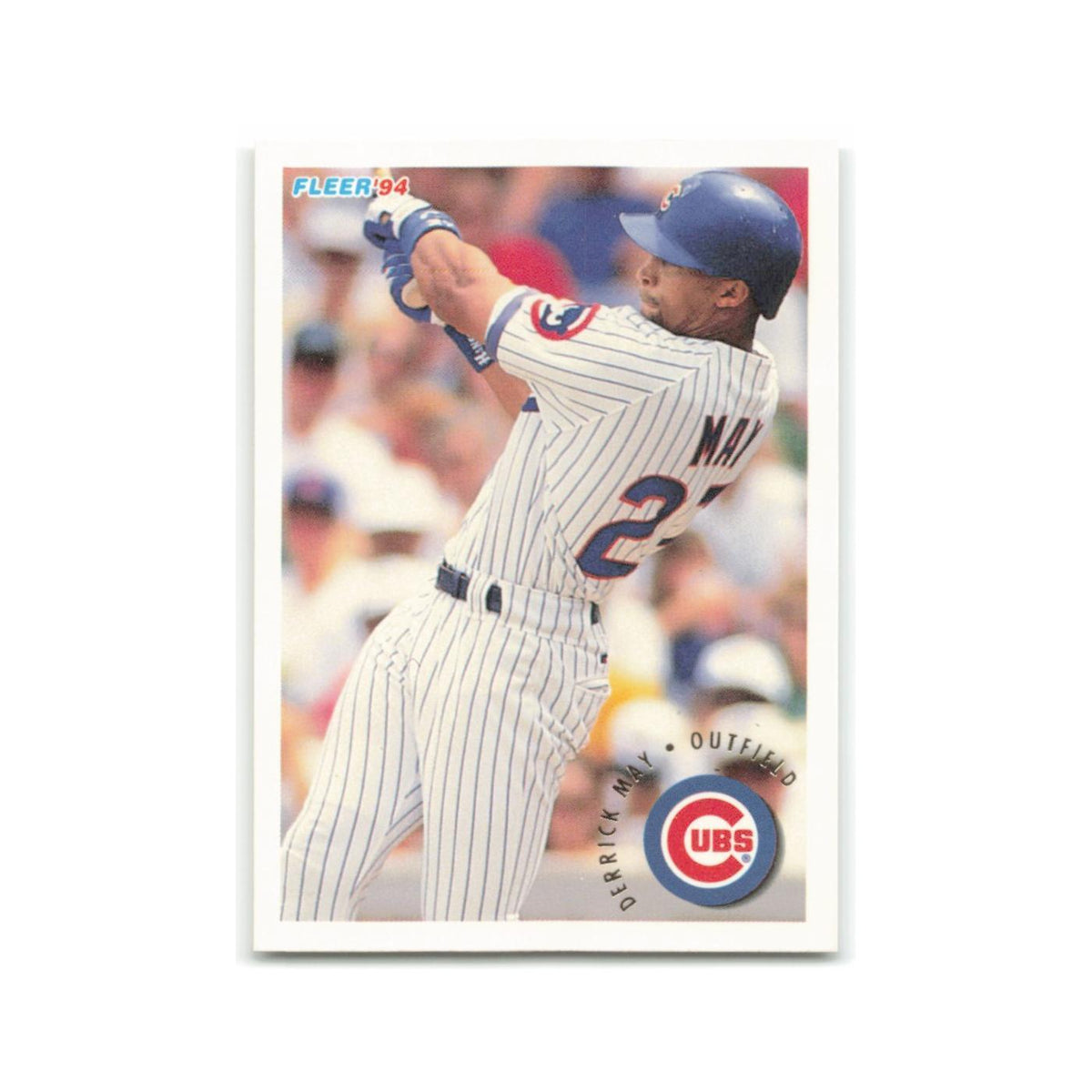 Derrick May 1994 Fleer #389 Chicago Cubs Baseball Card NM