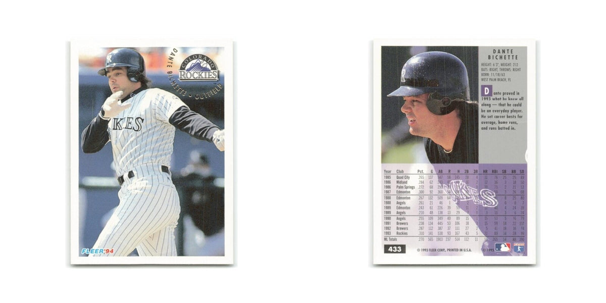 Dante Bichette 1994 Fleer #433 Colorado Rockies Baseball Card NM