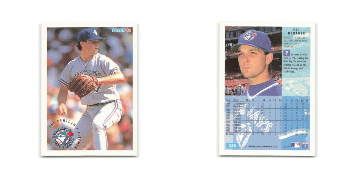 Pat Hentgen 1994 Fleer #335 Toronto Blue Jays Baseball Card NM