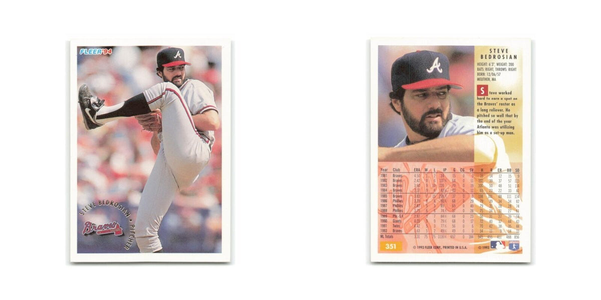 Steve Bedrosian 1994 Fleer #351 Atlanta Braves Baseball Card NM