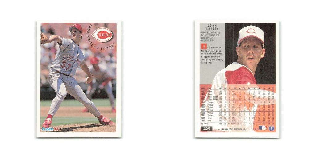 John Smiley 1994 Fleer #429 Cincinnati Reds Baseball Card NM