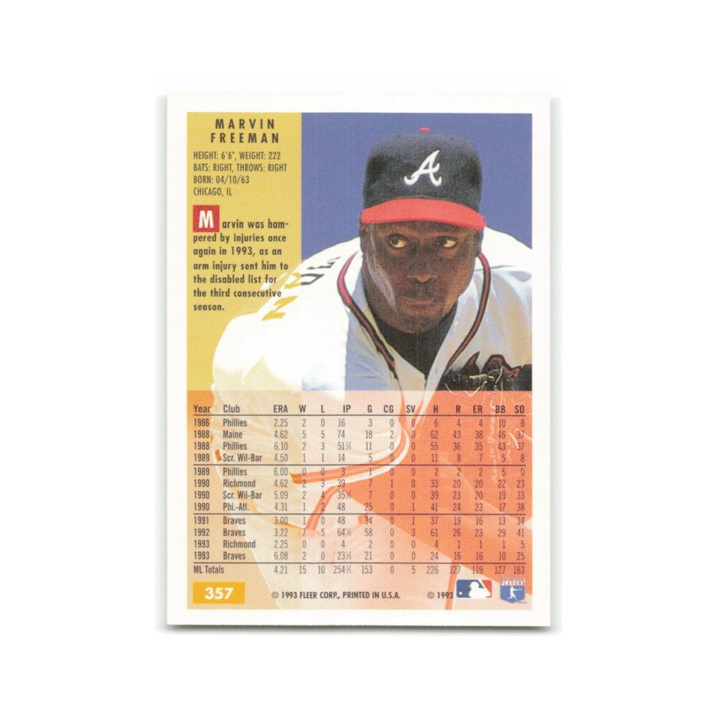 Marvin Freeman 1994 Fleer #357 Atlanta Braves Baseball Card NM