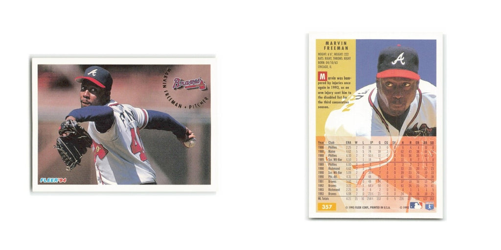 Marvin Freeman 1994 Fleer #357 Atlanta Braves Baseball Card NM