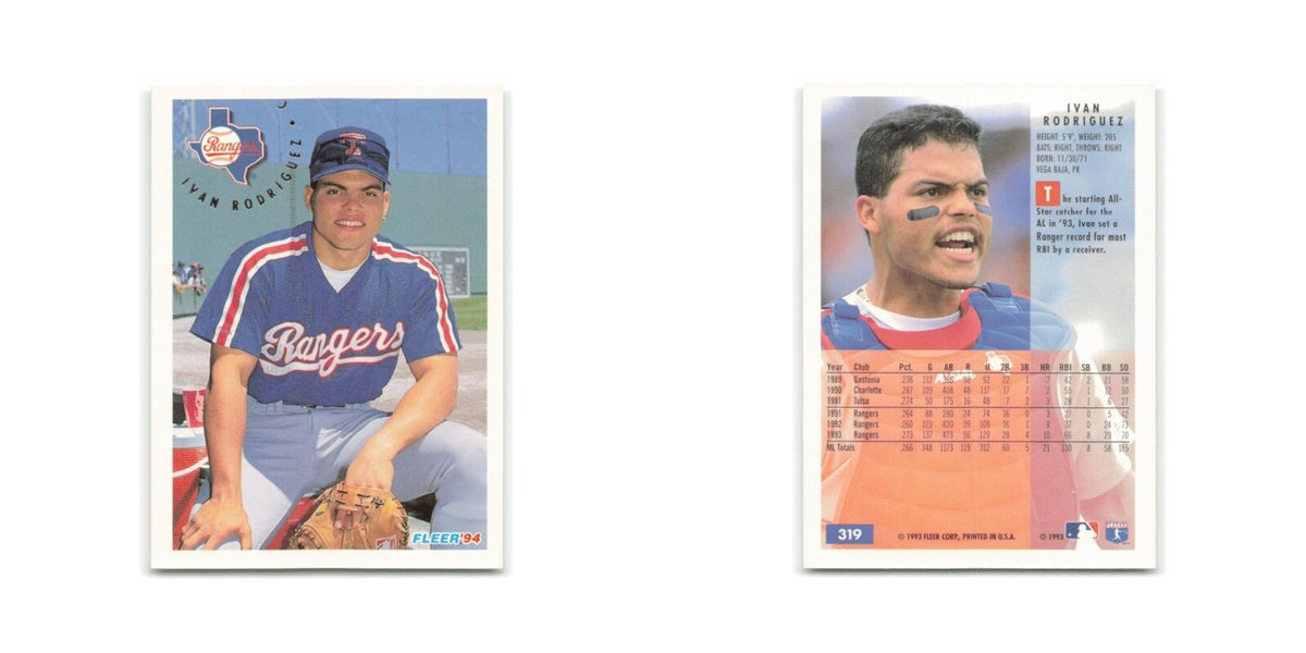 Ivan Rodriguez 1994 Fleer #319 Texas Rangers Baseball Card NM