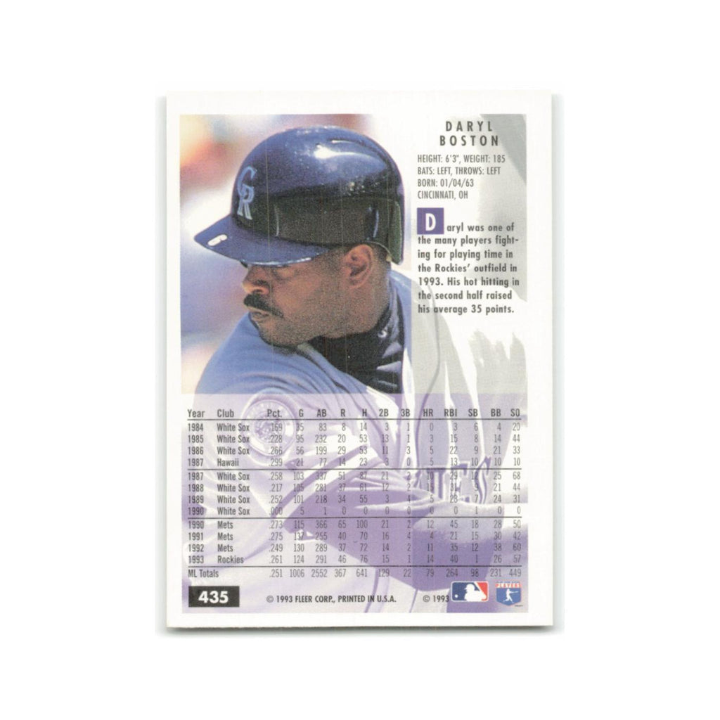 Daryl Boston 1994 Fleer #435 Colorado Rockies Baseball Card NM