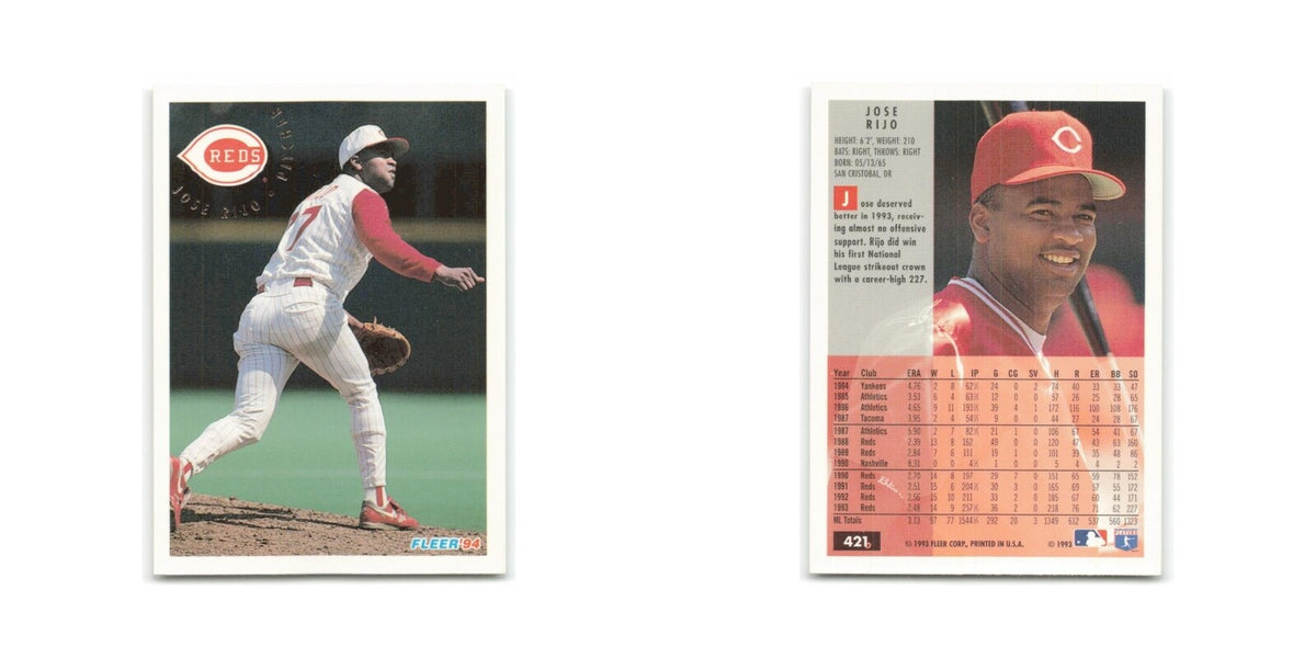 Jose Rijo 1994 Fleer #421 Cincinnati Reds Baseball Card NM