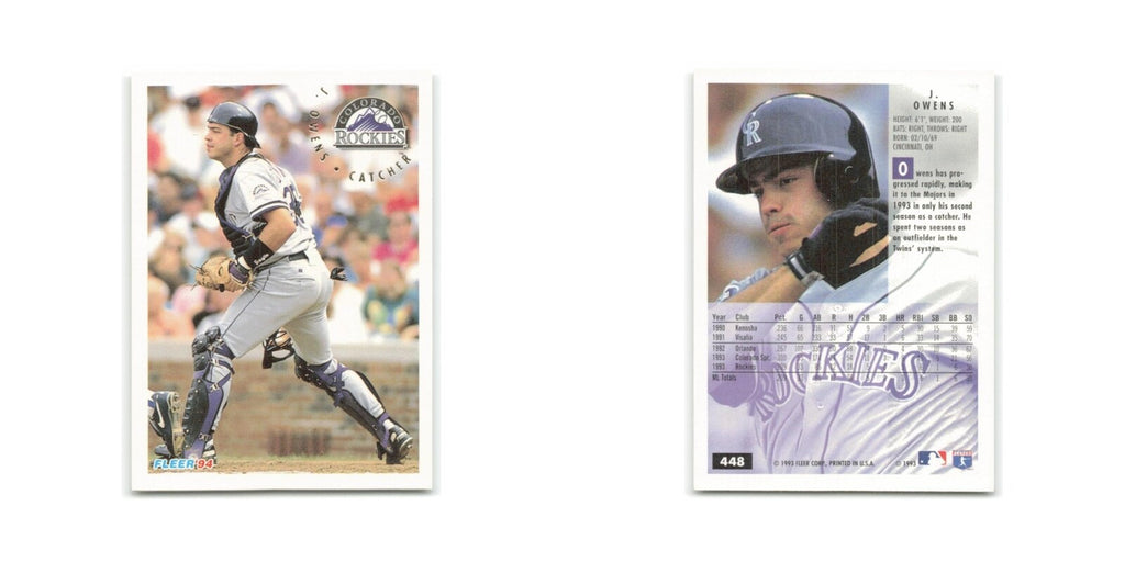 J. Owens 1994 Fleer #448 Colorado Rockies Baseball Card NM