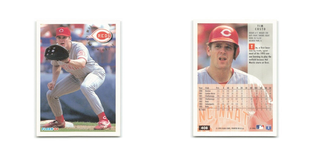 Tim Costo 1994 Fleer #408 Cincinnati Reds Baseball Card NM