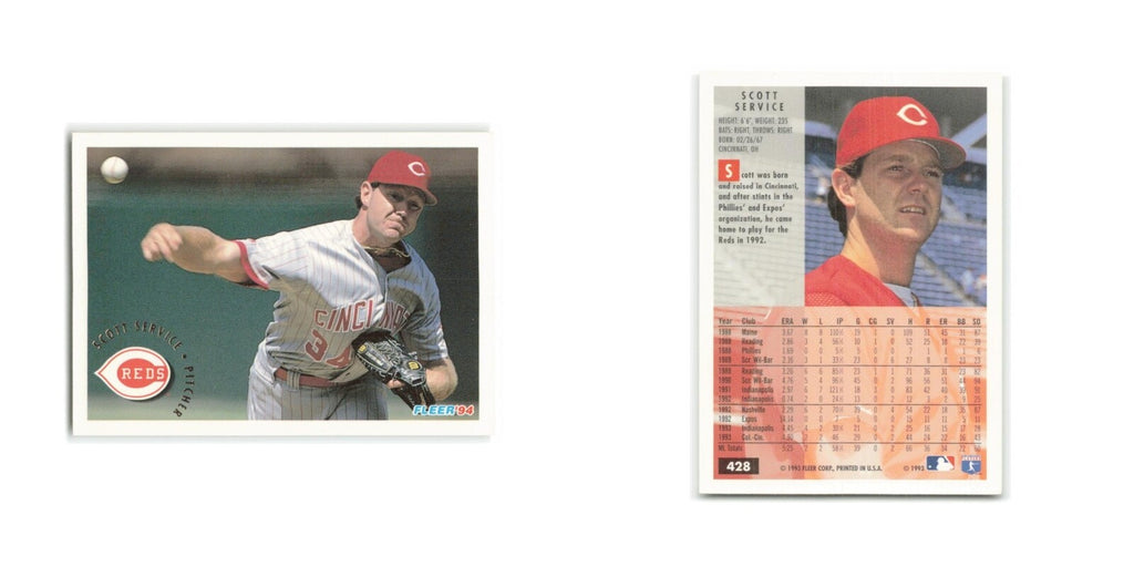 Scott Service 1994 Fleer #428 Cincinnati Reds Baseball Card NM