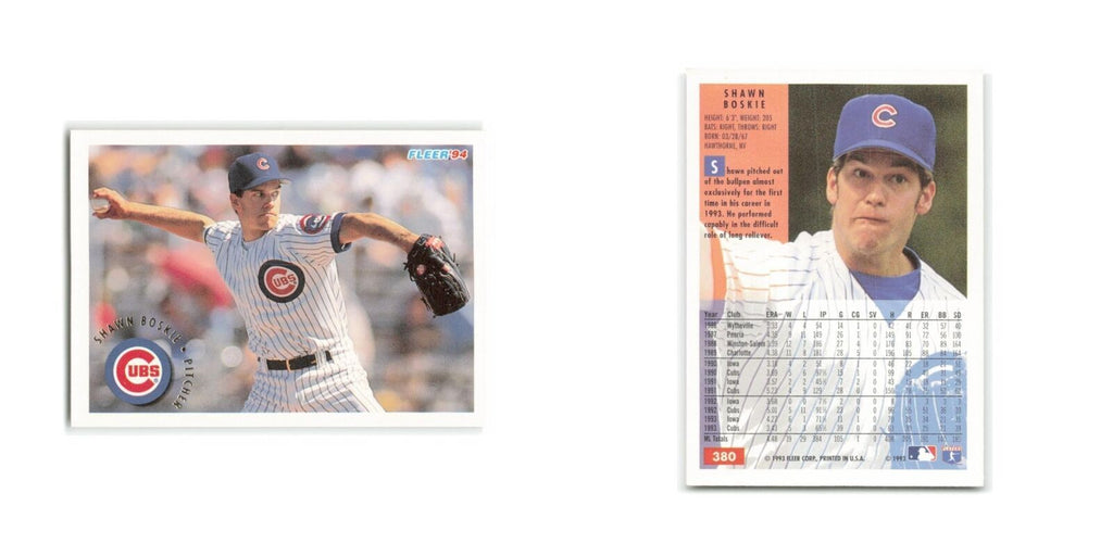 Shawn Boskie 1994 Fleer #380 Chicago Cubs Baseball Card NM