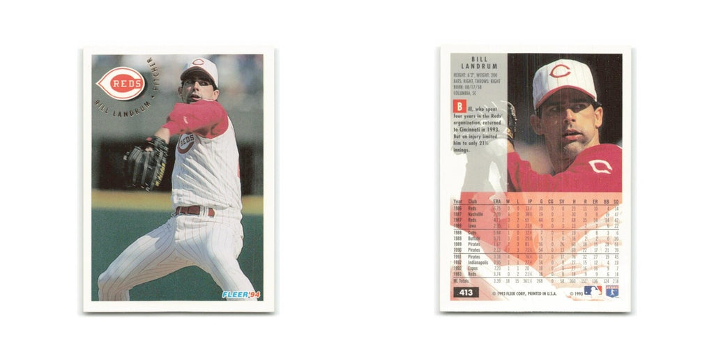 Bill Landrum 1994 Fleer #413 Cincinnati Reds Baseball Card NM