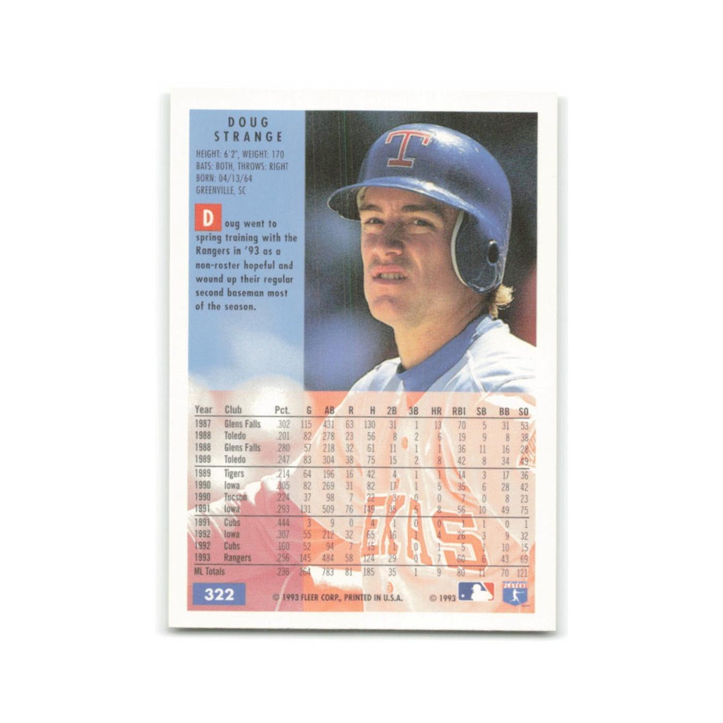 Doug Strange 1994 Fleer #322 Texas Rangers Baseball Card NM