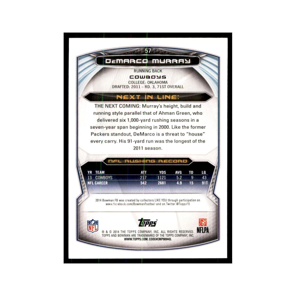 2014 Bowman DeMarco Murray Football Cards #57
