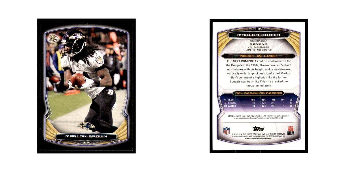 2014 Bowman Marlon Brown Football Cards #105