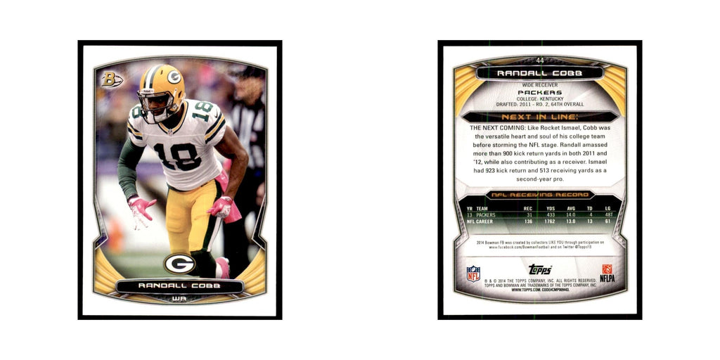 2014 Bowman Randall Cobb Football Cards #44