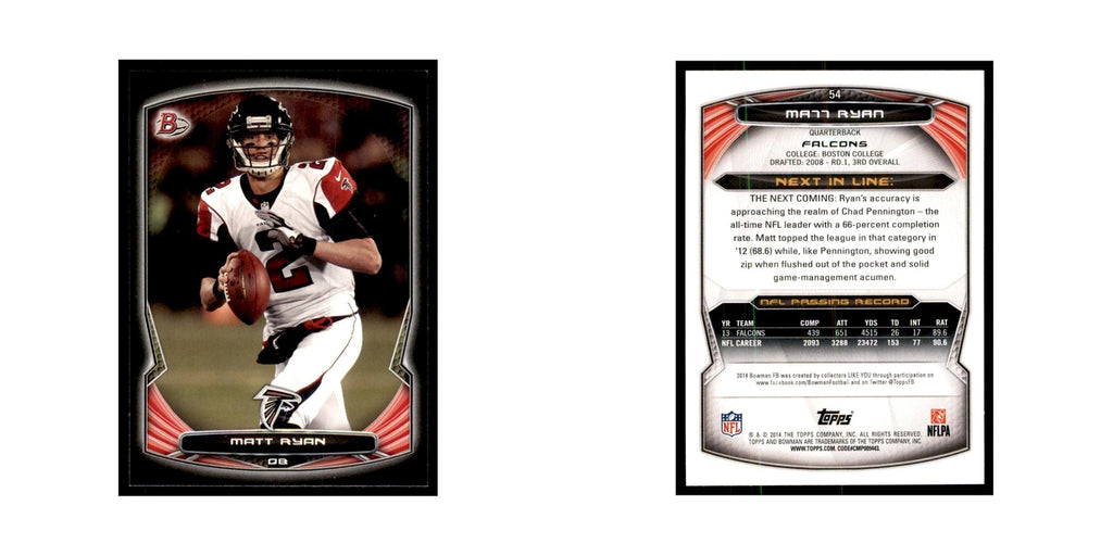 2014 Bowman Matt Ryan Football Cards #54