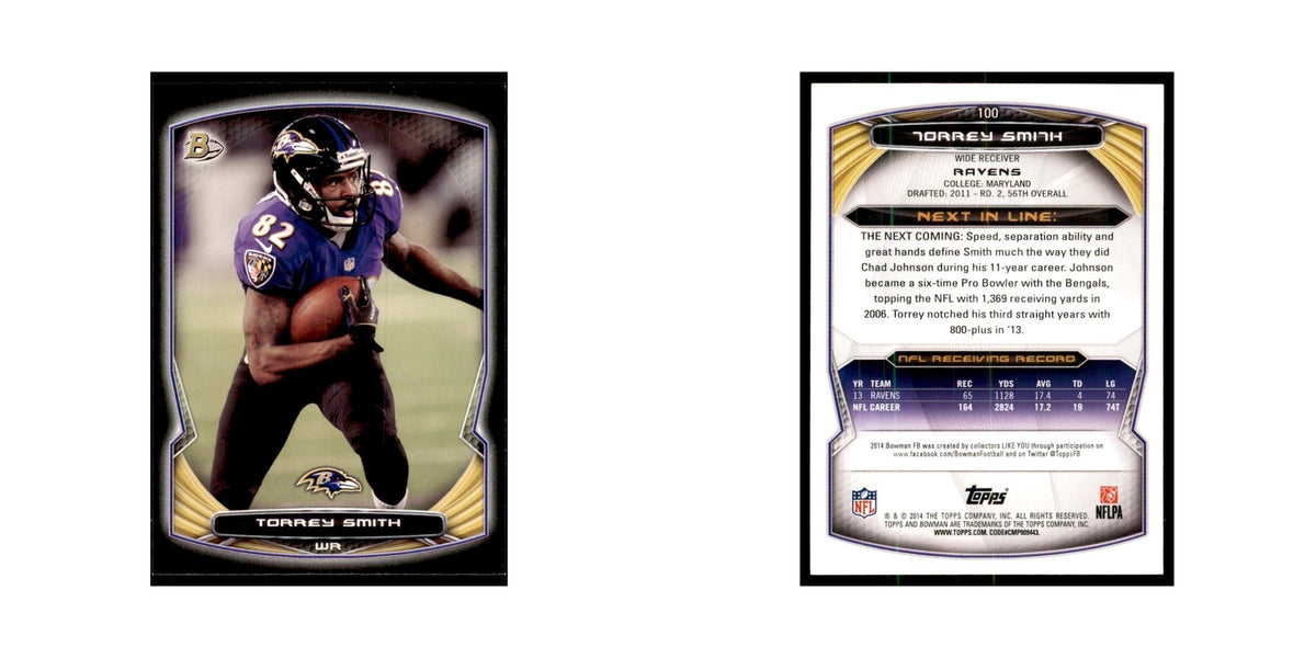 2014 Bowman Torrey Smith Football Cards #100