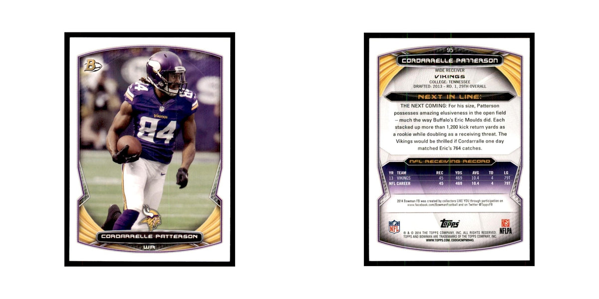2014 Bowman Cordarrelle Patterson Football Cards #95
