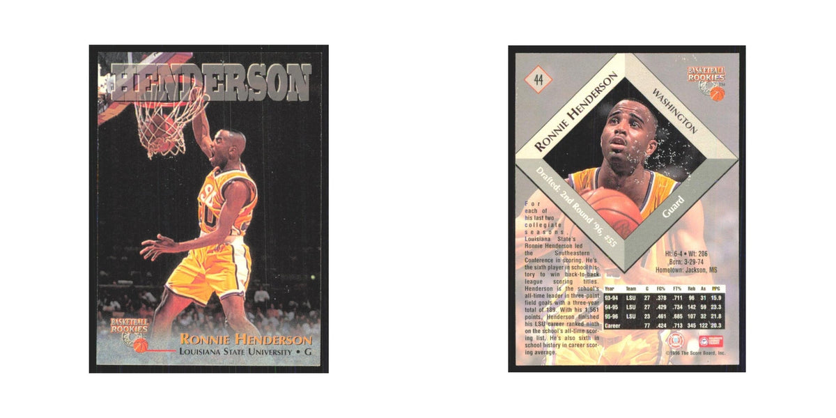 1996 Score Board Ronnie Henderson RC #44