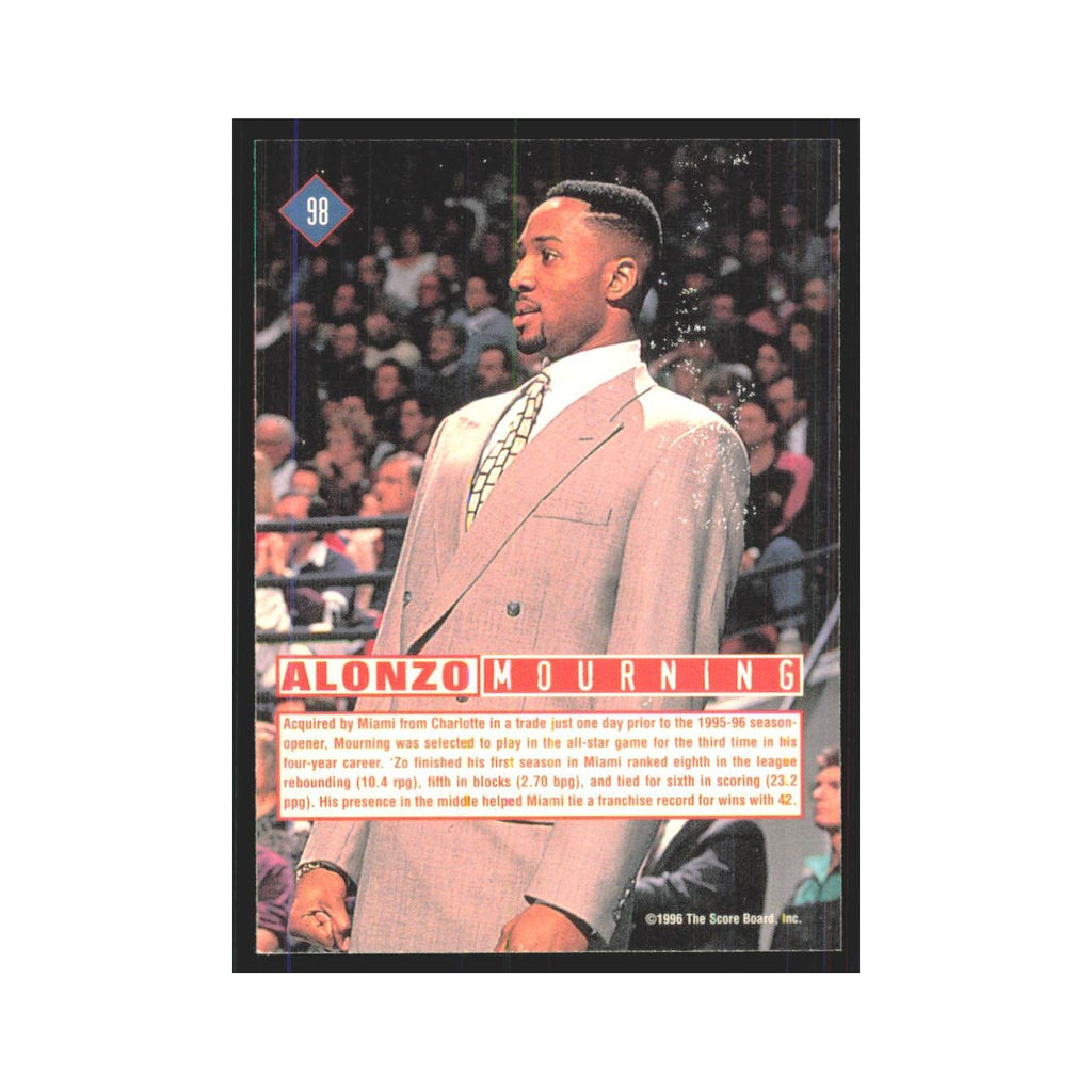 1996 Score Board Alonzo Mourning #98