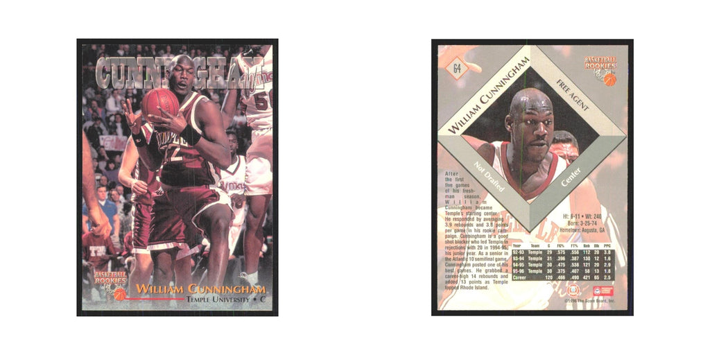 1996 Score Board William Cunningham RC #64