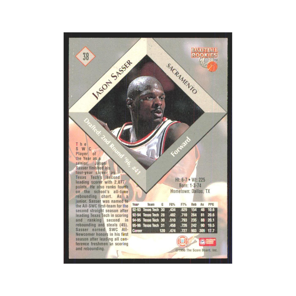 1996 Score Board Jason Sasser RC #38