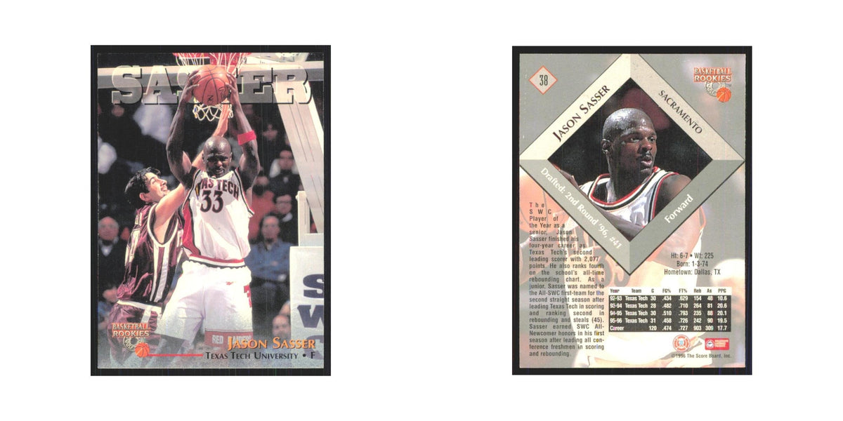 1996 Score Board Jason Sasser RC #38