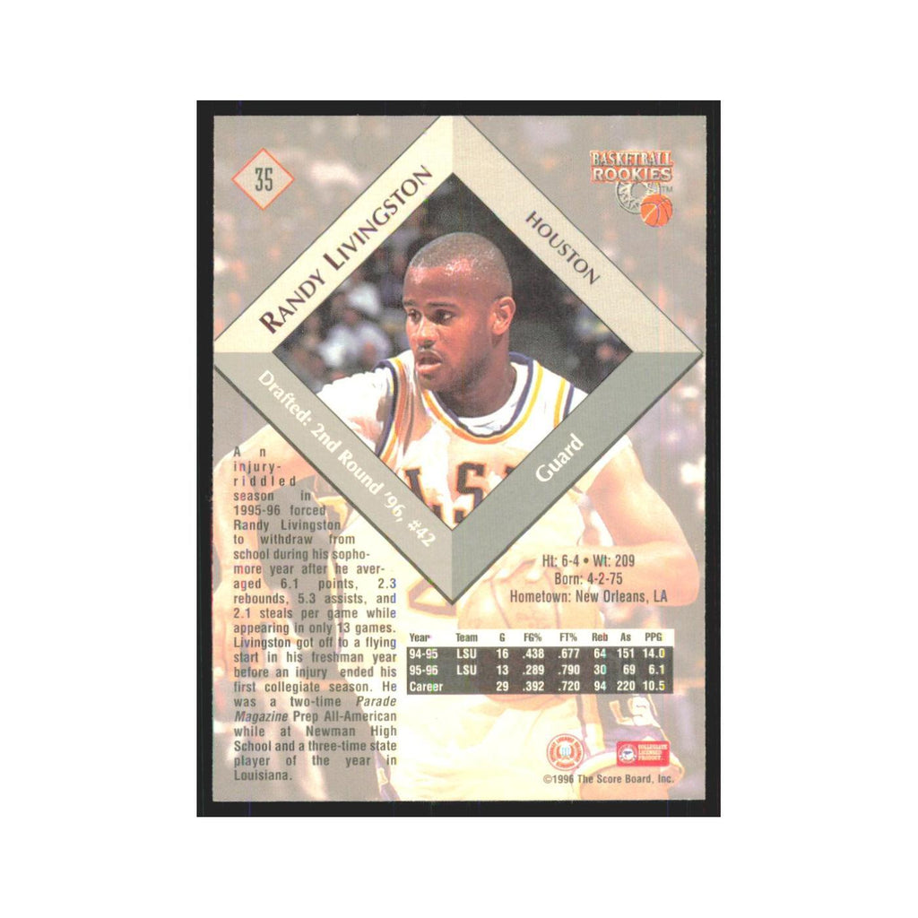 1996 Score Board Randy Livingston RC #35
