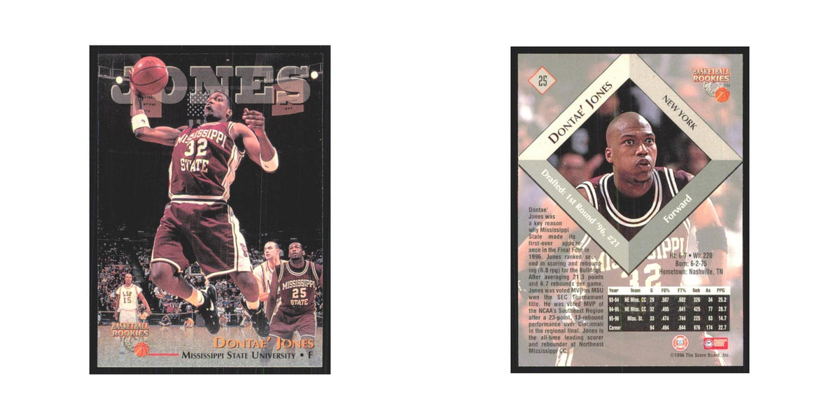 1996 Score Board Dontae' Jones RC #25