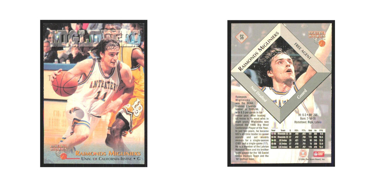 1996 Score Board Raimonds Miglinieks RC #56