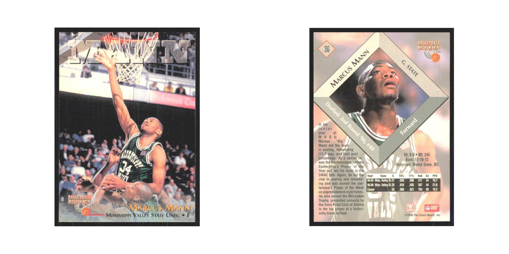 1996 Score Board Marcus Mann RC #36