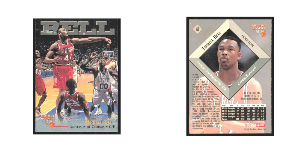 1996 Score Board Terrell Bell RC #61