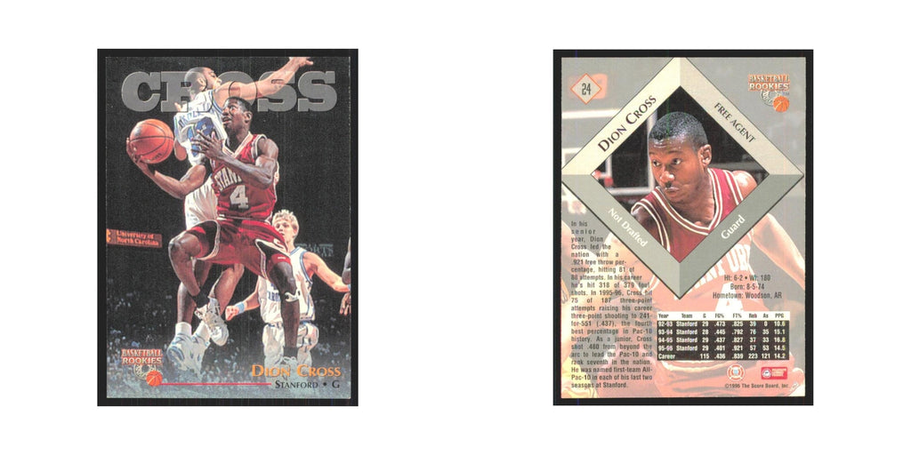 1996 Score Board Dion Cross RC #24