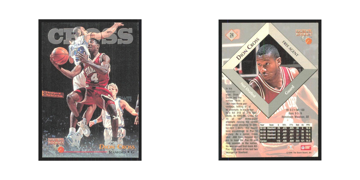 1996 Score Board Dion Cross RC #24