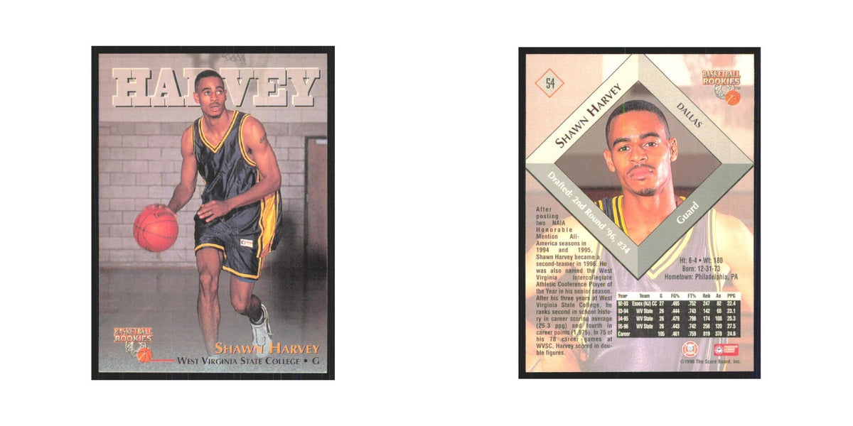 1996 Score Board Shawn Harvey RC #54