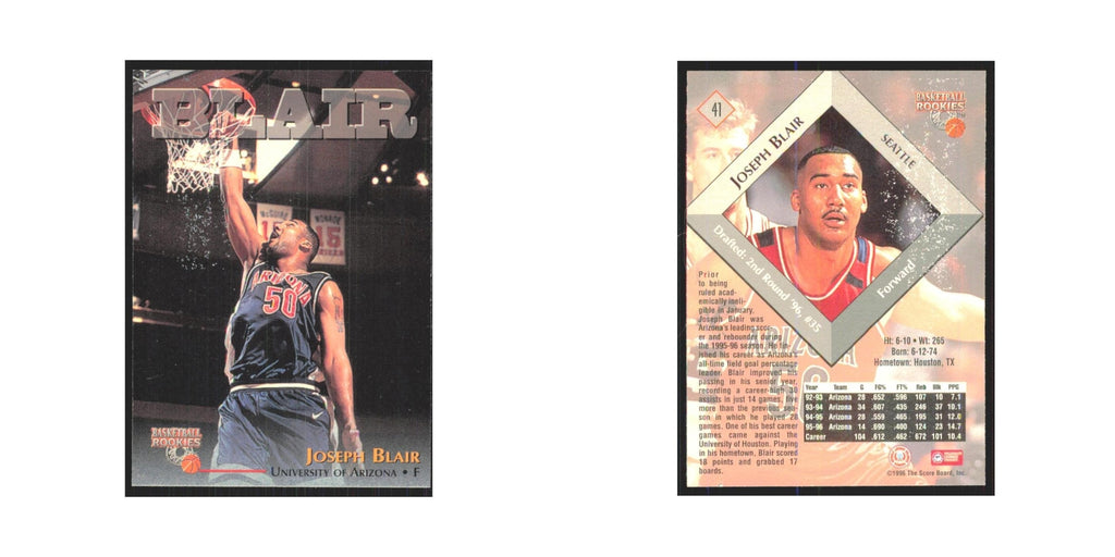 1996 Score Board Joseph Blair RC #41