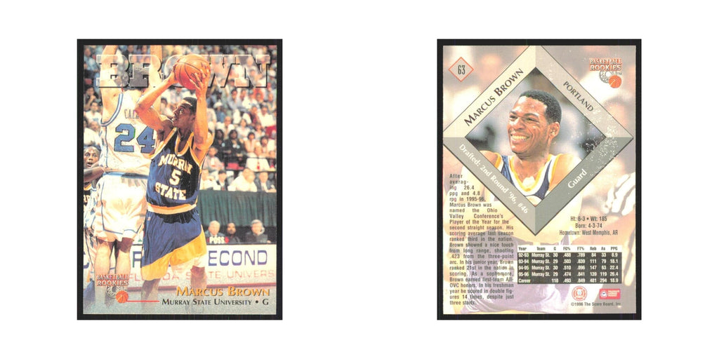 1996 Score Board Marcus Brown RC #63